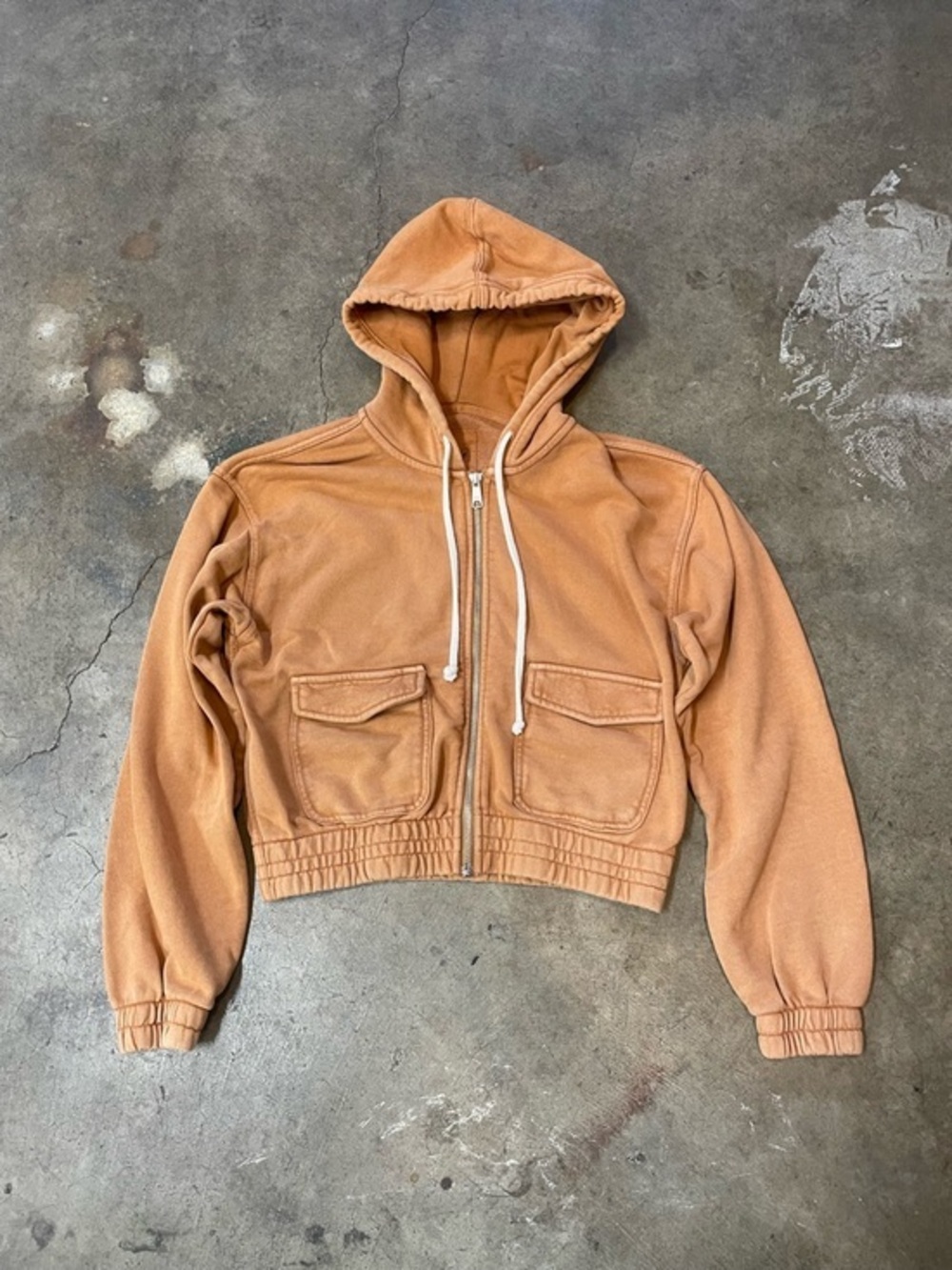 Aerie Cropped Full Zip Up Hoodie